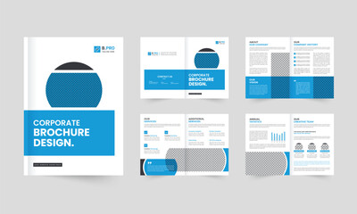 set of minimalist business brochure template with simple style and modern layout