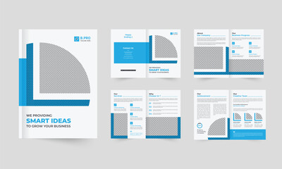 set of minimalist business brochure template with simple style and modern layout