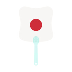 Aesthetic Manual Handle Hand Fan Japan Flag
