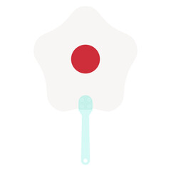 Aesthetic Manual Handle Hand Fan Japan Flag

