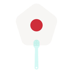 Aesthetic Manual Handle Hand Fan Japan Flag
