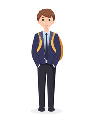 character high school student in school uniform