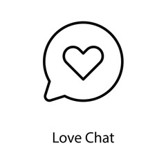Love chat icon design stock illustration