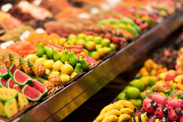 Small fake fruit candy shop products