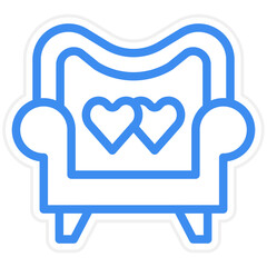 Obraz premium Vector Design Wedding Chair Icon Style