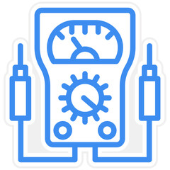 Vector Design Voltmeter Icon Style