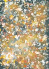 Hand drawn painting. Abstract art background bubbles water art