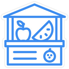 Vector Design Fruit Cart Icon Style