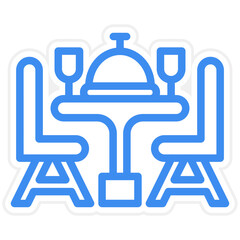 Vector Design Dining Table Icon Style