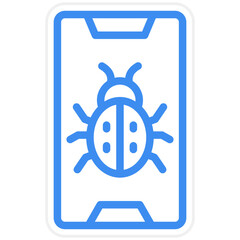 Vector Design Phone Virus Icon Style