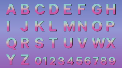 English letters a-z numbers letters symbols