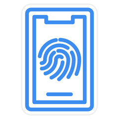 Vector Design Mobile Fingerprint Icon Style