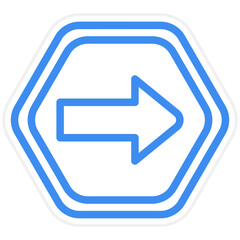 Vector Design One Way Icon Style