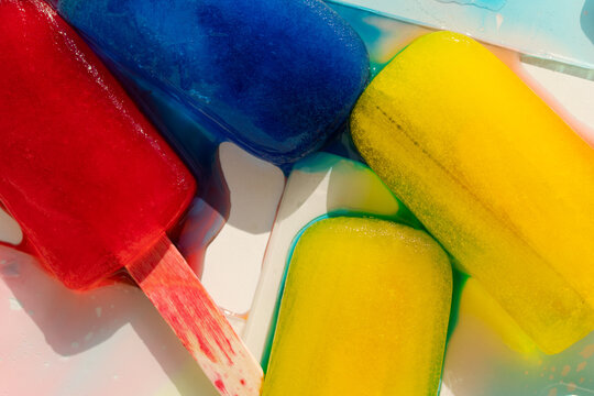 Ice pops close view