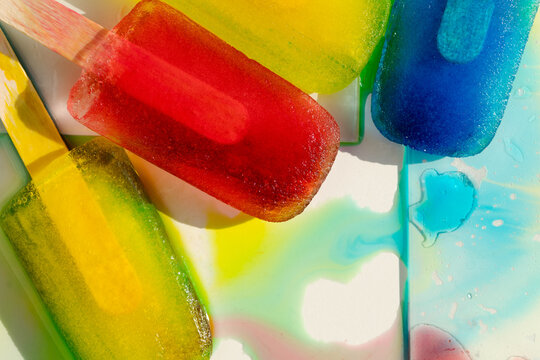 Melting popsicles background