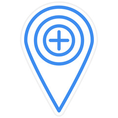 Vector Design Hospital Location Icon Style