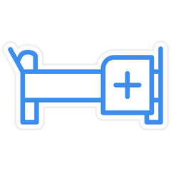 Fototapeta premium Vector Design Hospital Bed Icon Style