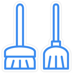 Vector Design Broomstick Icon Style