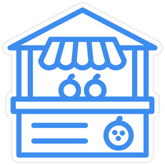 Vector Design Fruit Stall Icon Style