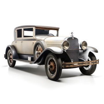 Vintage Car Illustration, 1927 Cadilac 90 Degree. Generative AI