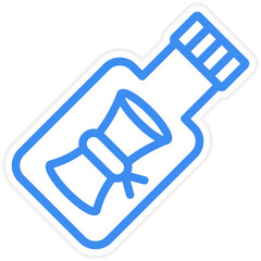 Vector Design Message In A Bottle Icon Style