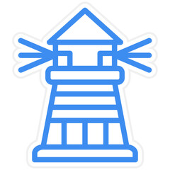 Vector Design Lighthouse Icon Style