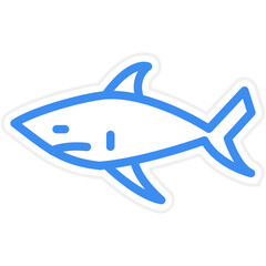 Vector Design Shark Icon Style