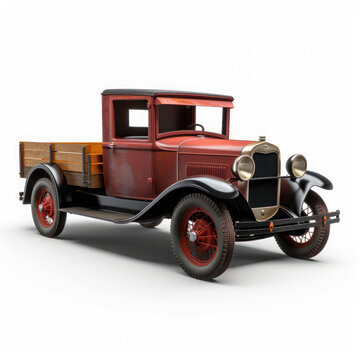 Vintage Truck Illustration, Chevy 1-12 ton Isolated. Generative AI