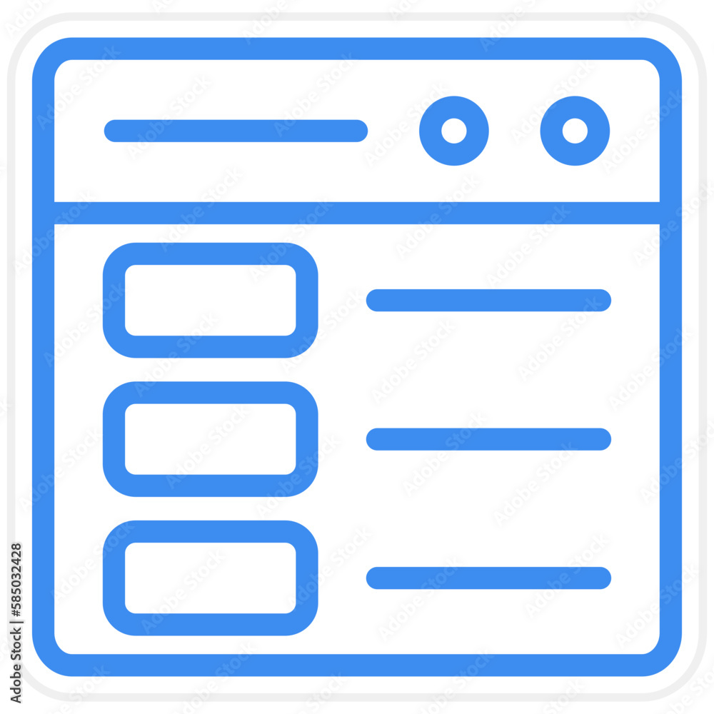 Poster vector design web layout icon style
