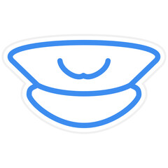 Vector Design Pilot Hat Icon Style