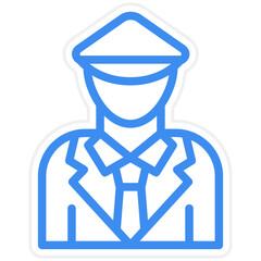 Vector Design Pilot Icon Style