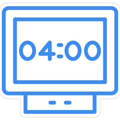 Vector Design Digital Clock Icon Style