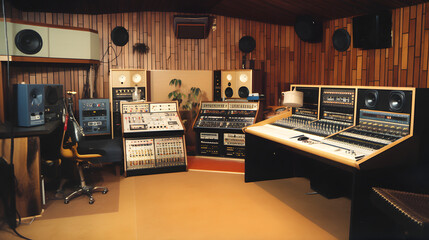1980s recording studio