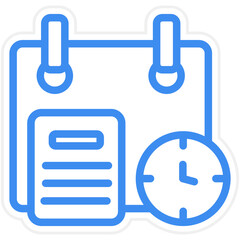 Vector Design Time Plan Icon Style
