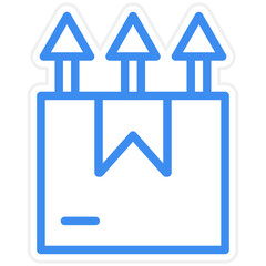 Vector Design Package Side Up Icon Style