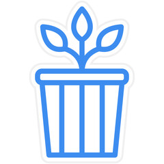 Vector Design Plant Pot Icon Style