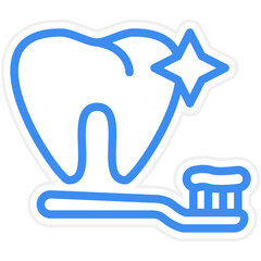 Vector Design Clean Tooth Icon Style