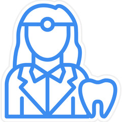 Vector Design Female Dentist Icon Style