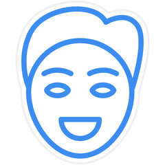 Vector Design Smiling Man Icon Style