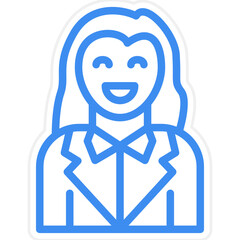 Vector Design Smiling Women Icon Style
