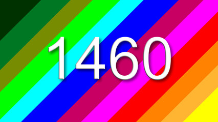 1460 colorful rainbow background year number