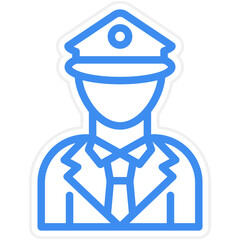 Vector Design Police Officer Icon Style