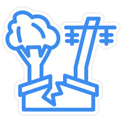 Vector Design Natural Disaster Icon Style