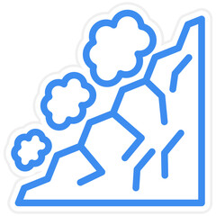 Vector Design Snow Avalanche Icon Style