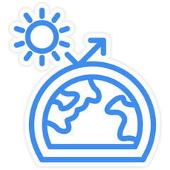 Vector Design Greenhouse Effect Icon Style