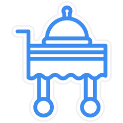 Vector Design Serving Cart Icon Style
