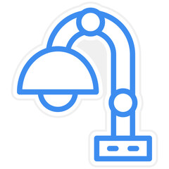 Vector Design Desk Lamp Icon Style