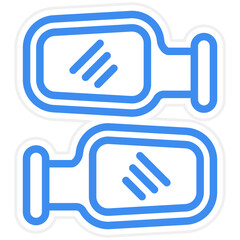 Vector Design Side Mirror Icon Style