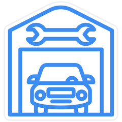 Vector Design Service Station Icon Style