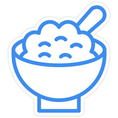 Vector Design Cereal Bowl Icon Style